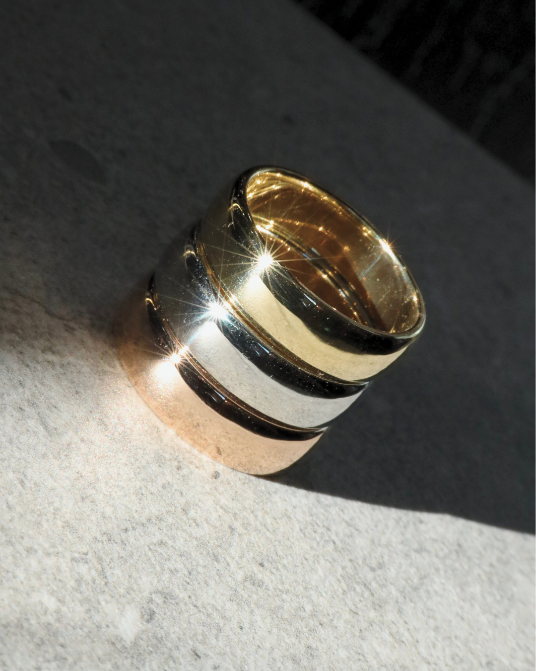 Yellow gold, Platinum, Rose gold
