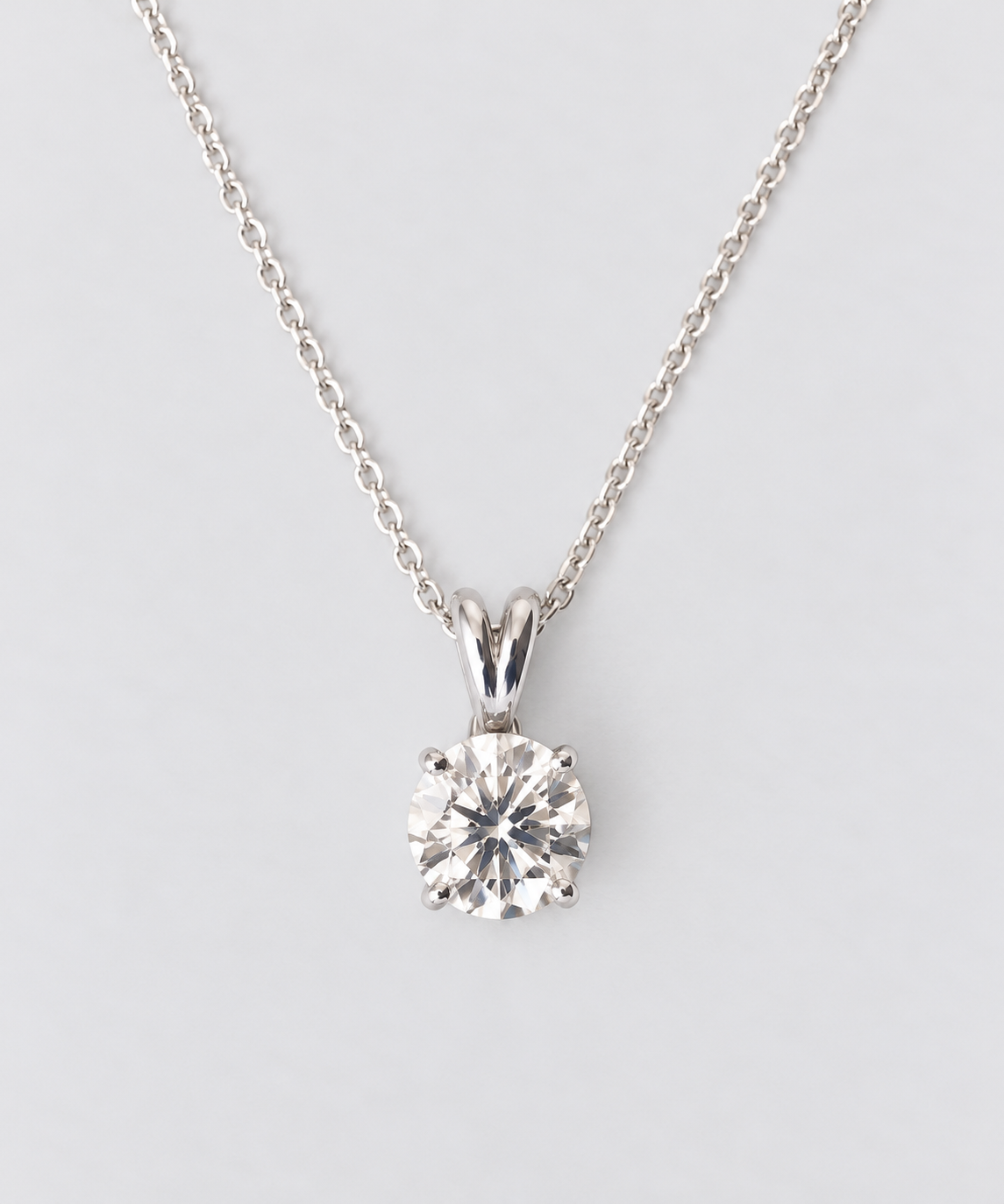 1.00ct Round Brilliant Cut Lab Grown Diamond Pendant