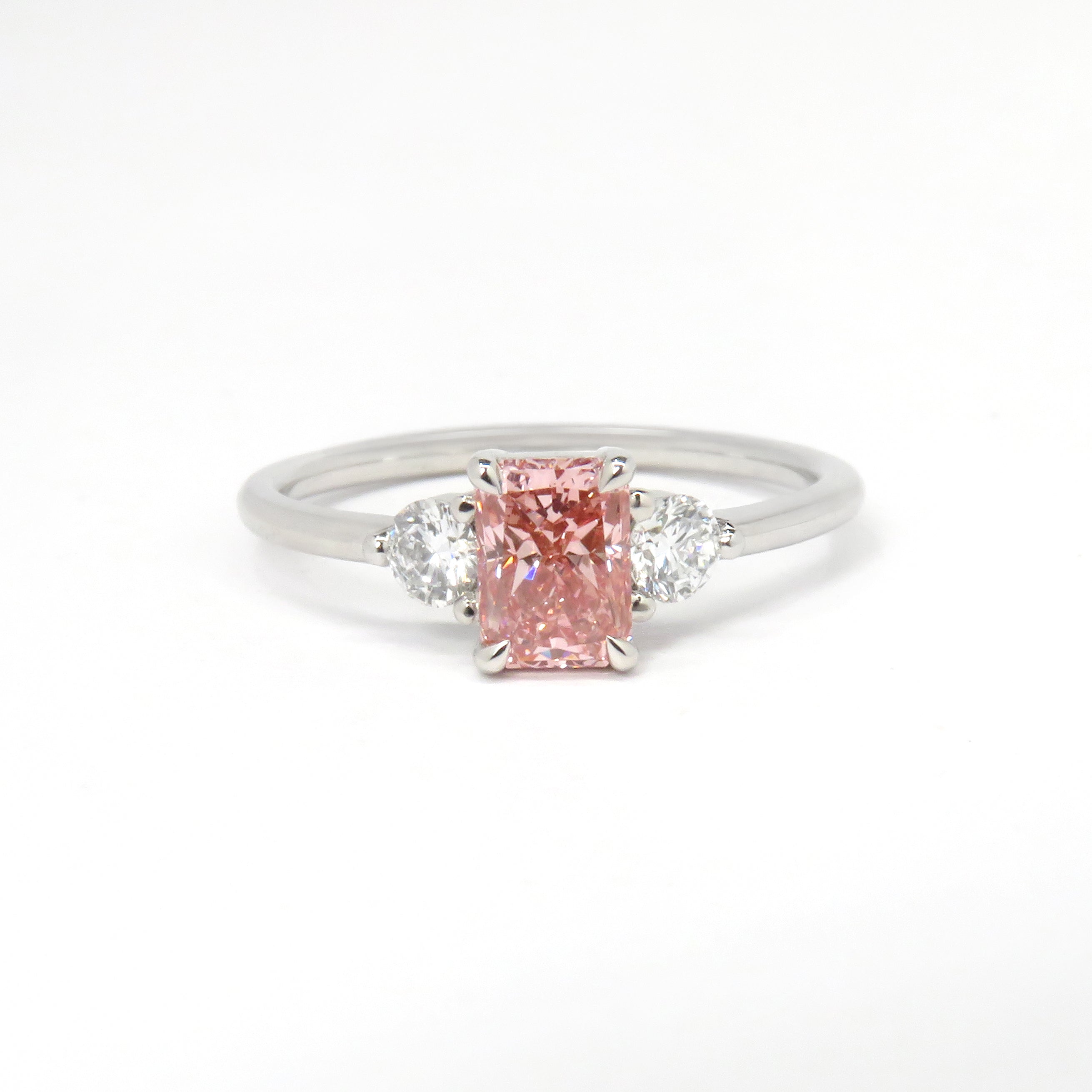 Platinum Pink Lab-Grown Diamond & Diamond Ring