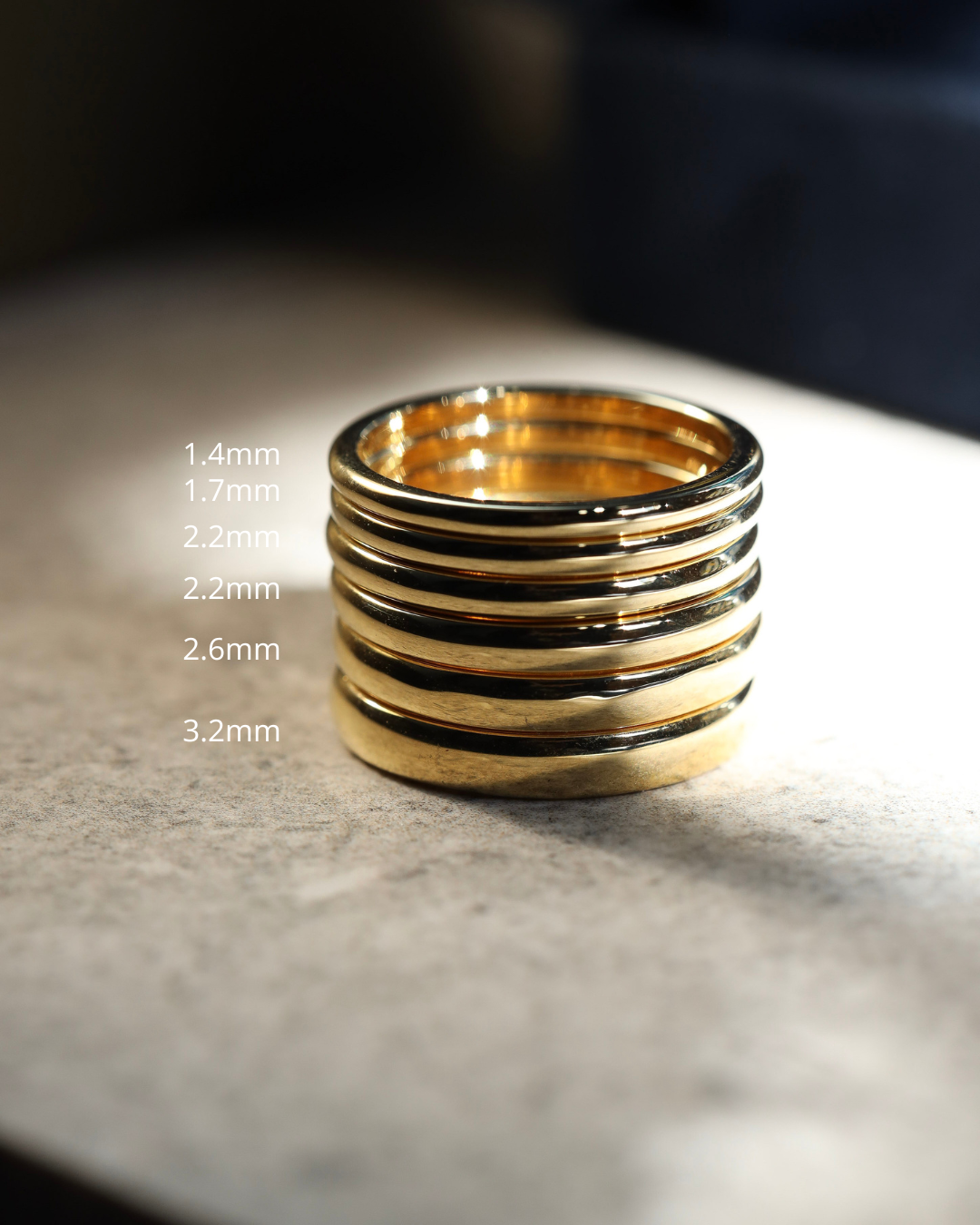 yellow gold classic wedding rings
