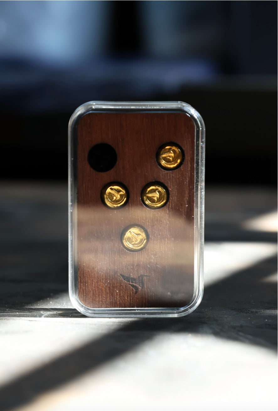 Storage case for 5 2.5g gold bullion buttons