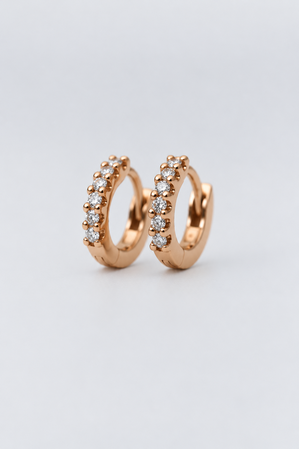 9R 10.25mm Natural Diamond Hoops