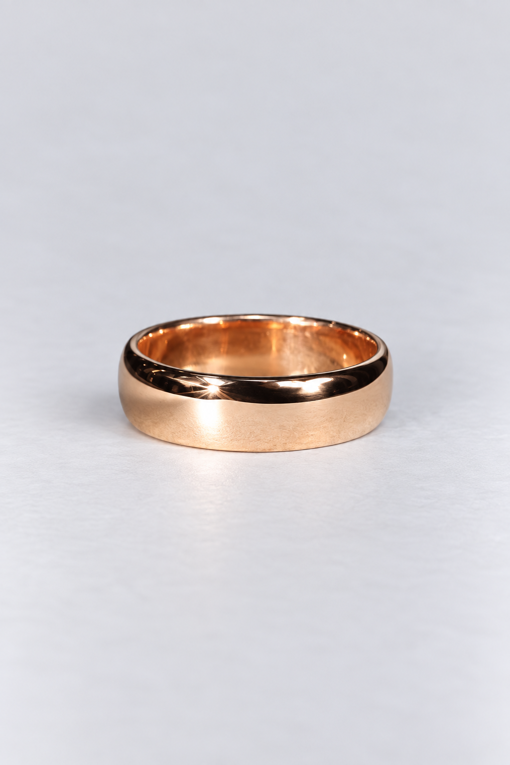 mens 9ct rose gold classic wedding ring