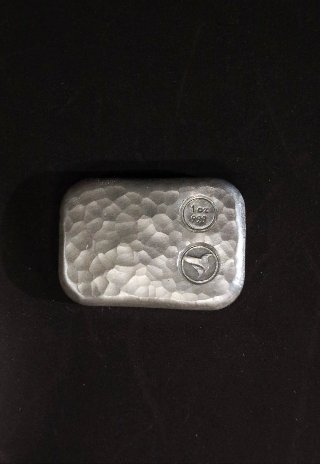 1oz silver bullion hammer finish 