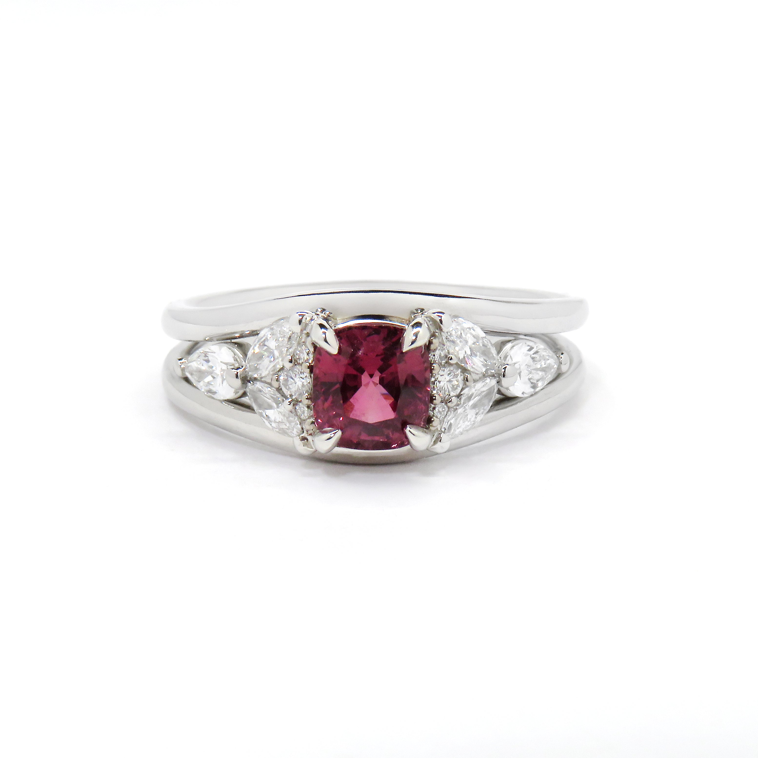Platinum Jedi Spinel & Diamond Ring