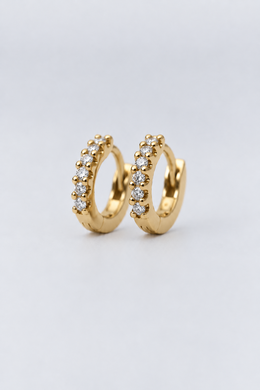 9Y 10.25mm Natural Diamond Hoops 