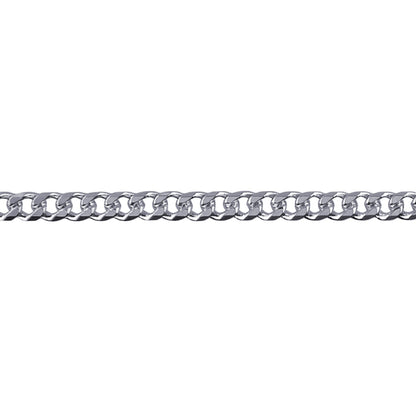 Gold Bevelled Curb Diamond Cut Chain