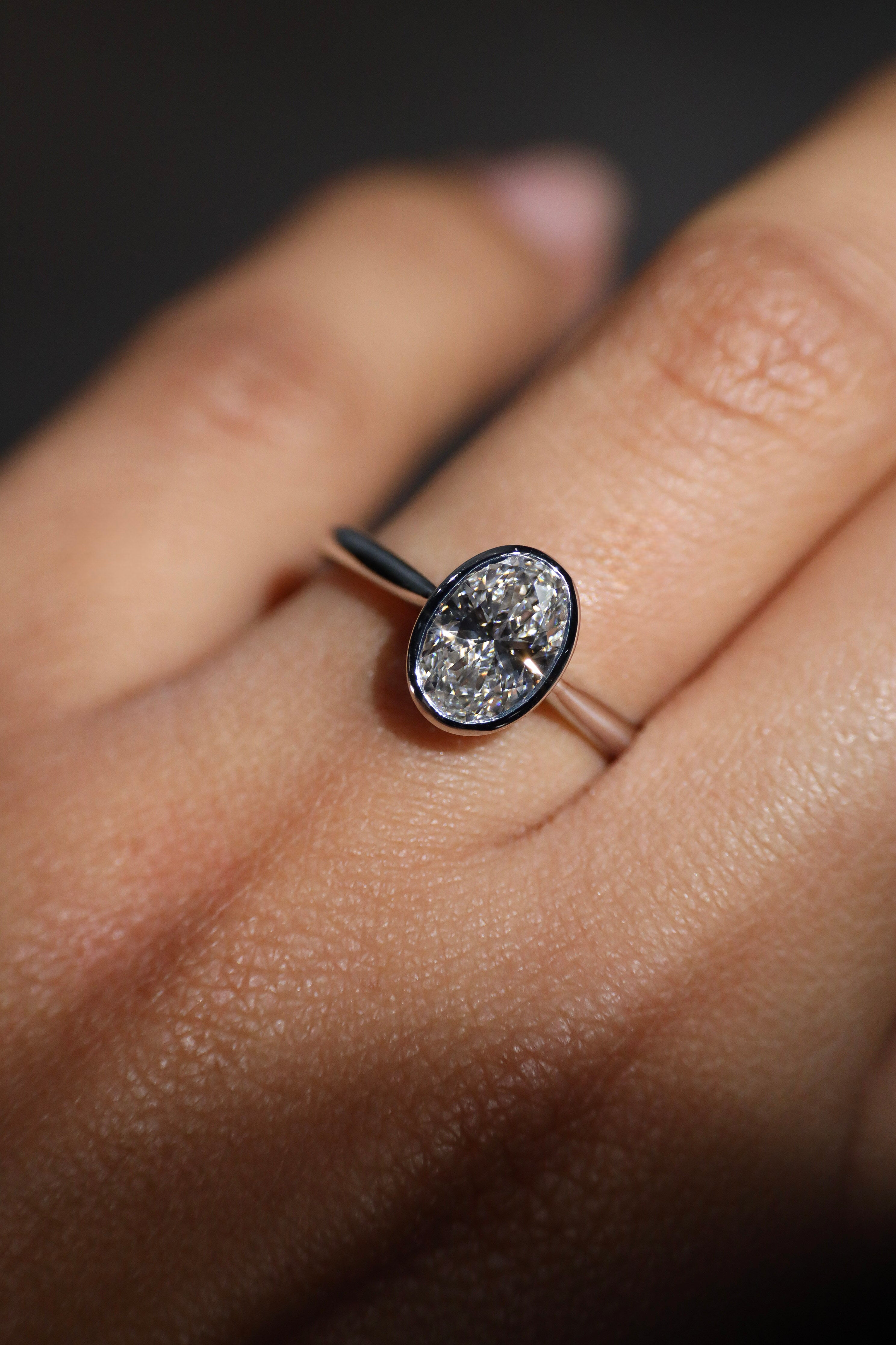 oval lab grown diamond engagement ring brisbane 
