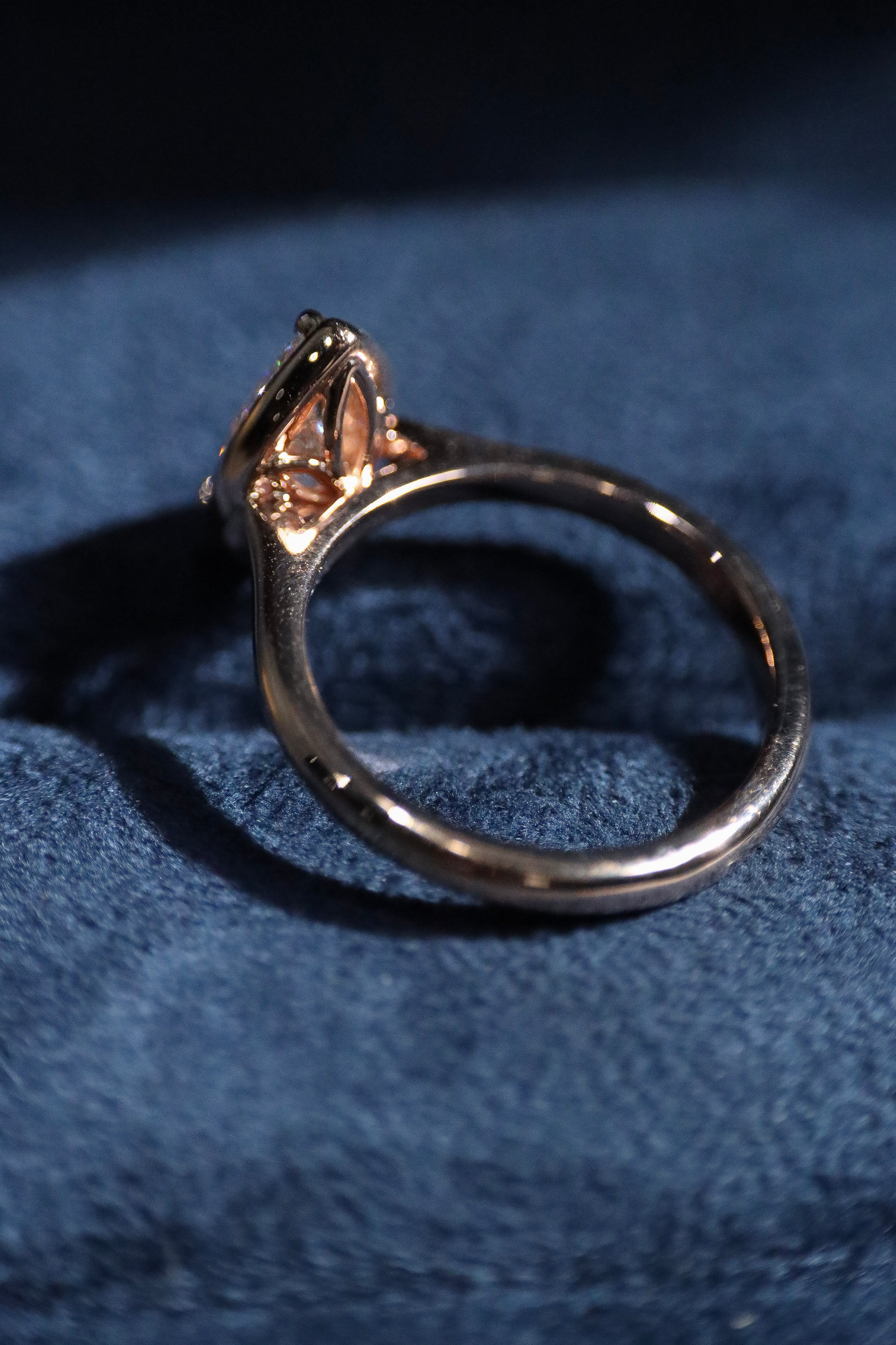 pear lab grown diamond engagement ring 