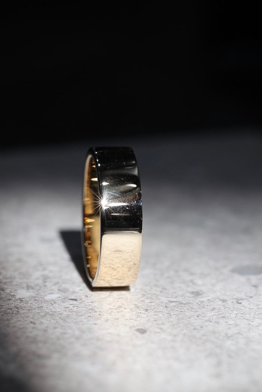 9ct Yellow Gold Slate Cigar Band