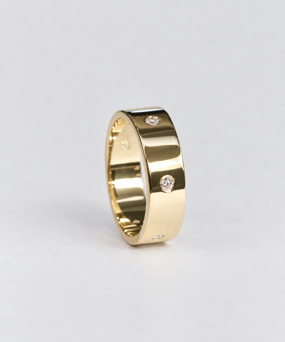 Slate Ring - Spaced Diamond Band